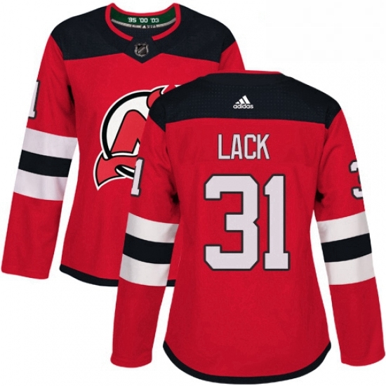 Womens Adidas New Jersey Devils 31 Eddie Lack Authentic Red Home NHL Jersey Womens Adidas New Jersey Devils 31 Eddie Lack Authentic Red Home NHL Jersey