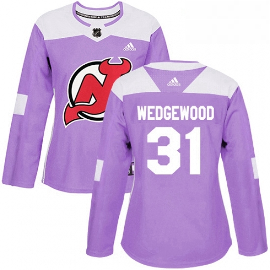 Womens Adidas New Jersey Devils 31 Scott Wedgewood Authentic Purple Fights Cancer Practice NHL Jersey Womens Adidas New Jersey Devils 31 Scott Wedgewood Authentic Purple Fights Cancer Practice NHL Jersey