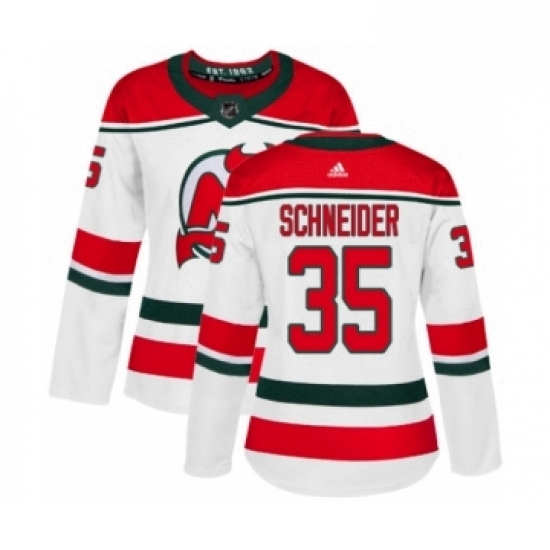 Womens Adidas New Jersey Devils 35 Cory Schneider Authentic White Alternate NHL Jersey Womens Adidas New Jersey Devils 35 Cory Schneider Authentic White Alternate NHL Jersey