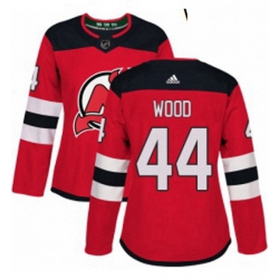 Womens Adidas New Jersey Devils 44 Miles Wood Authentic Red Home NHL Jersey Womens Adidas New Jersey Devils 44 Miles Wood Authentic Red Home NHL Jersey