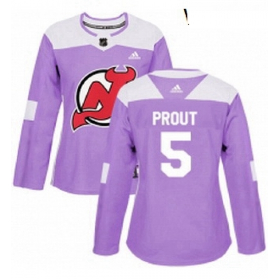 Womens Adidas New Jersey Devils 5 Dalton Prout Authentic Purple Fights Cancer Practice NHL Jersey Womens Adidas New Jersey Devils 5 Dalton Prout Authentic Purple Fights Cancer Practice NHL Jersey