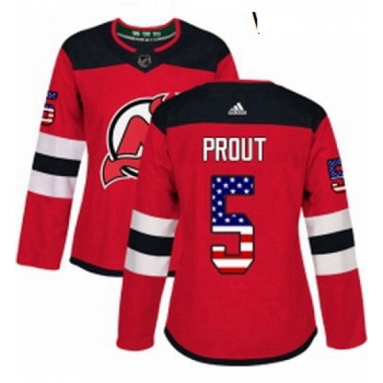 Womens Adidas New Jersey Devils 5 Dalton Prout Authentic Red USA Flag Fashion NHL Jersey Womens Adidas New Jersey Devils 5 Dalton Prout Authentic Red USA Flag Fashion NHL Jersey