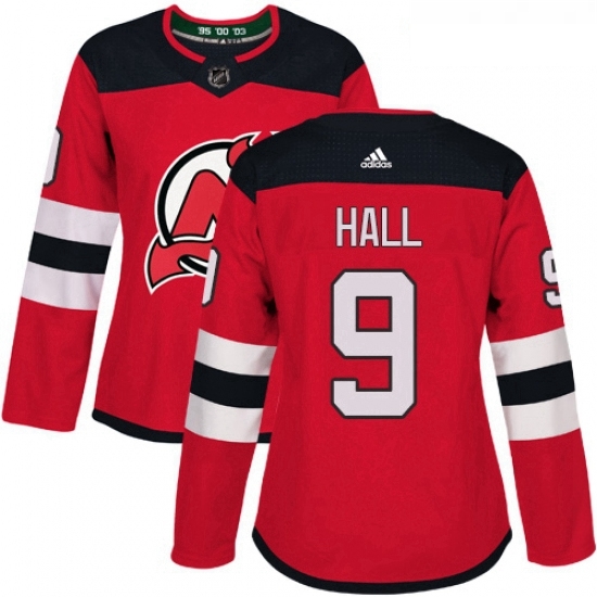 Womens Adidas New Jersey Devils 9 Taylor Hall Authentic Red Home NHL Jersey Womens Adidas New Jersey Devils 9 Taylor Hall Authentic Red Home NHL Jersey