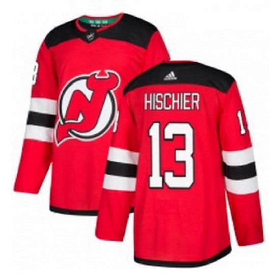 Youth Adidas New Jersey Devils 13 Nico Hischier Authentic Red Home NHL Jersey Youth Adidas New Jersey Devils 13 Nico Hischier Authentic Red Home NHL Jersey