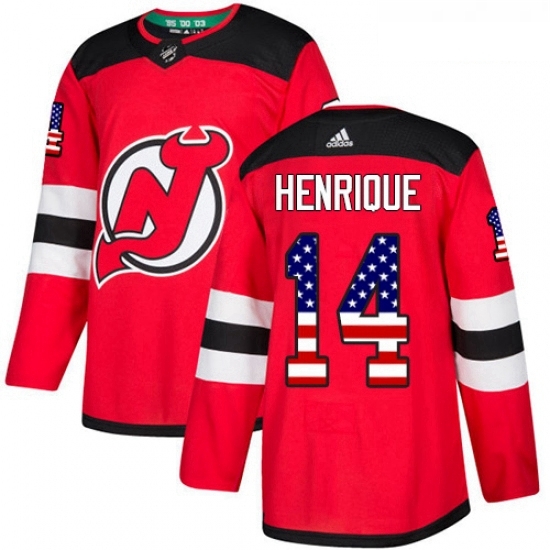 Youth Adidas New Jersey Devils 14 Adam Henrique Authentic Red USA Flag Fashion NHL Jersey Youth Adidas New Jersey Devils 14 Adam Henrique Authentic Red USA Flag Fashion NHL Jersey