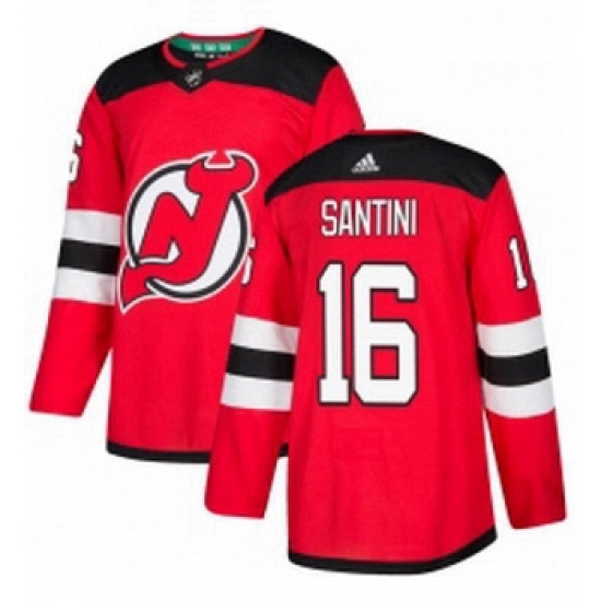 Youth Adidas New Jersey Devils 16 Steve Santini Authentic Red Home NHL Jersey Youth Adidas New Jersey Devils 16 Steve Santini Authentic Red Home NHL Jersey