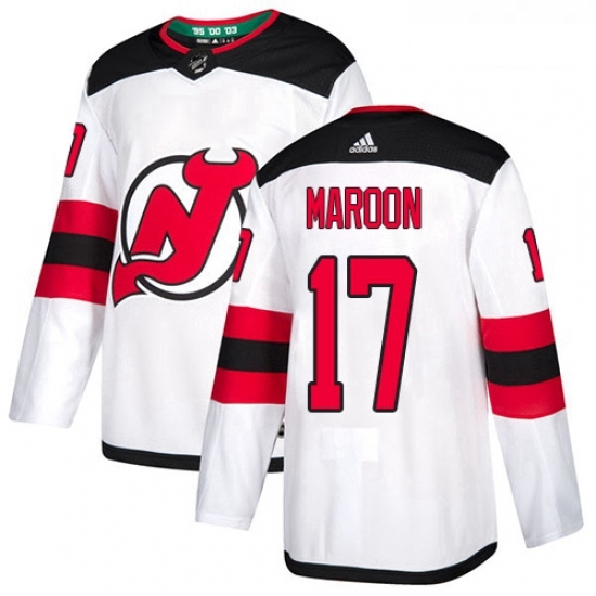 Youth Adidas New Jersey Devils 17 Patrick Maroon Authentic White Away NHL Jersey Youth Adidas New Jersey Devils 17 Patrick Maroon Authentic White Away NHL Jersey