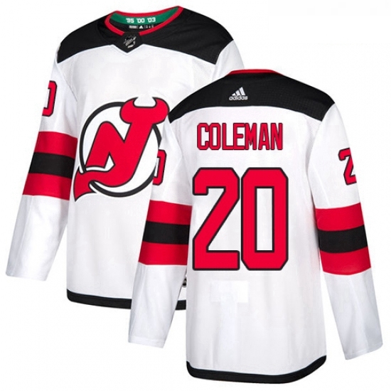 Youth Adidas New Jersey Devils 20 Blake Coleman Authentic White Away NHL Jersey Youth Adidas New Jersey Devils 20 Blake Coleman Authentic White Away NHL Jersey