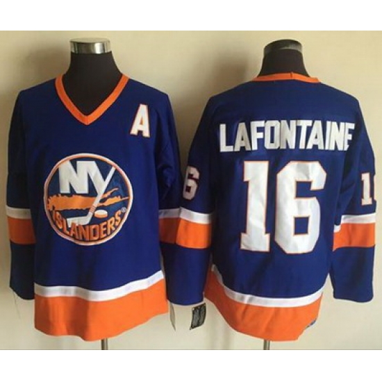 Islanders #16 Pat LaFontaine Baby Blue CCM Throwback Stitched NHL Jersey Islanders #16 Pat LaFontaine Baby Blue CCM Throwback Stitched NHL Jersey