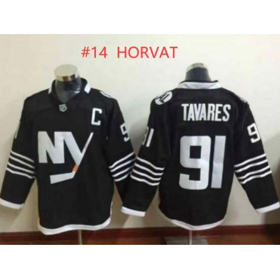Men New York Islanders Bo Horvat #14 Black Premier Alternate Jersey Men New York Islanders Bo Horvat #14 Black Premier Alternate Jersey