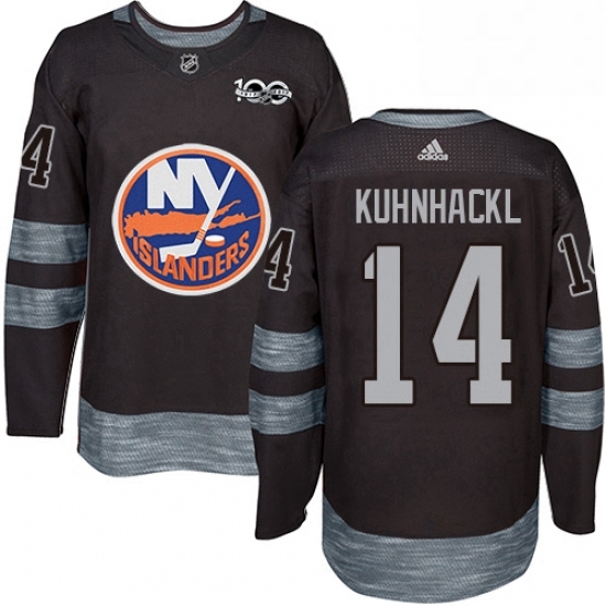 Mens Adidas New York Islanders 14 Tom Kuhnhackl Authentic Black 1917 2017 100th Anniversary NHL Jersey Mens Adidas New York Islanders 14 Tom Kuhnhackl Authentic Black 1917 2017 100th Anniversary NHL Jersey