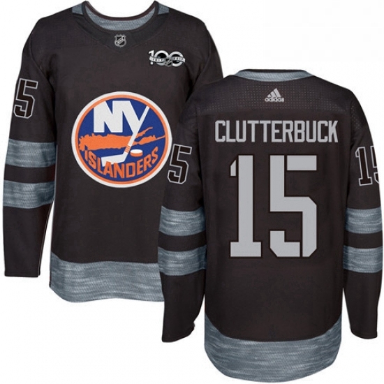 Mens Adidas New York Islanders 15 Cal Clutterbuck Premier Black 1917 2017 100th Anniversary NHL Jersey Mens Adidas New York Islanders 15 Cal Clutterbuck Premier Black 1917 2017 100th Anniversary NHL Jersey