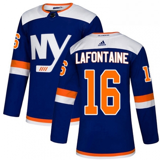 Mens Adidas New York Islanders 16 Pat LaFontaine Premier Blue Alternate NHL Jersey Mens Adidas New York Islanders 16 Pat LaFontaine Premier Blue Alternate NHL Jersey