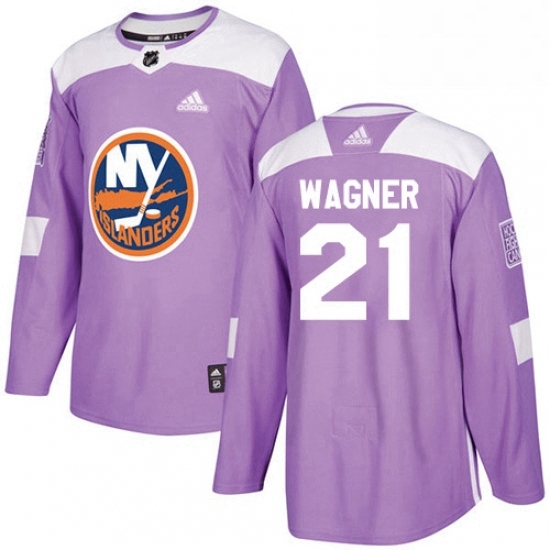 Mens Adidas New York Islanders 21 Chris Wagner Authentic Purple Fights Cancer Practice NHL Jersey Mens Adidas New York Islanders 21 Chris Wagner Authentic Purple Fights Cancer Practice NHL Jersey