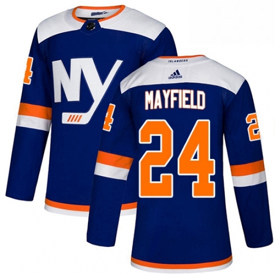 Mens Adidas New York Islanders 24 Scott Mayfield Premier Blue Alternate NHL Jersey Mens Adidas New York Islanders 24 Scott Mayfield Premier Blue Alternate NHL Jersey