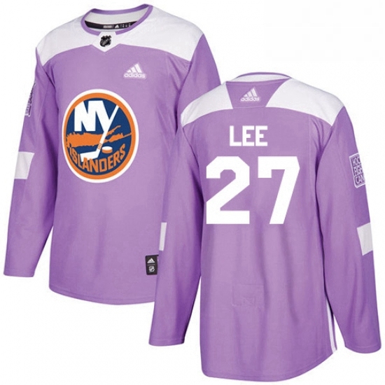 Mens Adidas New York Islanders 27 Anders Lee Authentic Purple Fights Cancer Practice NHL Jersey Mens Adidas New York Islanders 27 Anders Lee Authentic Purple Fights Cancer Practice NHL Jersey