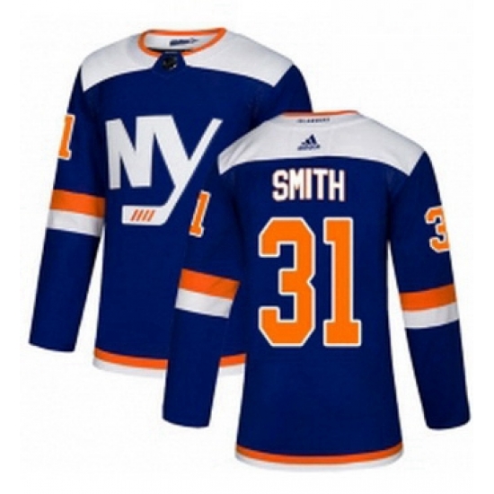 Mens Adidas New York Islanders 31 Billy Smith Premier Blue Alternate NHL Jersey Mens Adidas New York Islanders 31 Billy Smith Premier Blue Alternate NHL Jersey