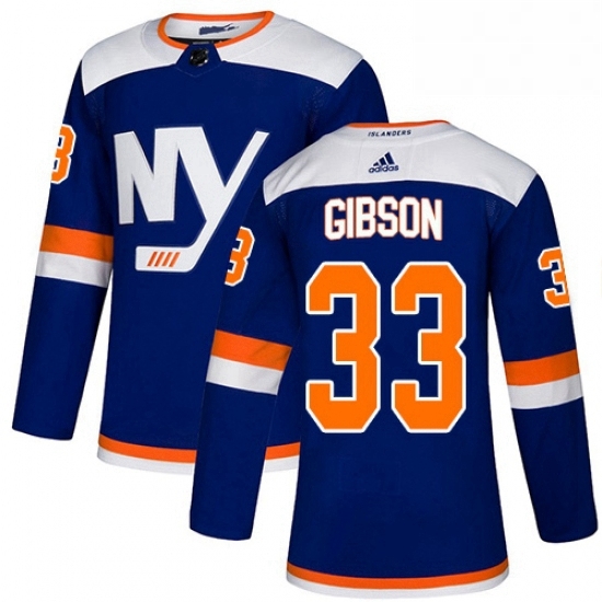 Mens Adidas New York Islanders 33 Christopher Gibson Premier Blue Alternate NHL Jersey Mens Adidas New York Islanders 33 Christopher Gibson Premier Blue Alternate NHL Jersey