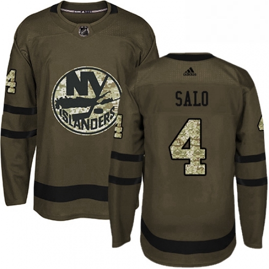 Mens Adidas New York Islanders 4 Robin Salo Premier Green Salute to Service NHL Jersey Mens Adidas New York Islanders 4 Robin Salo Premier Green Salute to Service NHL Jersey