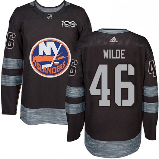 Mens Adidas New York Islanders 46 Bode Wilde Authentic Black 1917 2017 100th Anniversary NHL Jersey Mens Adidas New York Islanders 46 Bode Wilde Authentic Black 1917 2017 100th Anniversary NHL Jersey