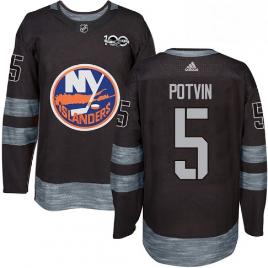 Mens Adidas New York Islanders 5 Denis Potvin Authentic Black 1917 2017 100th Anniversary NHL Jersey Mens Adidas New York Islanders 5 Denis Potvin Authentic Black 1917 2017 100th Anniversary NHL Jersey