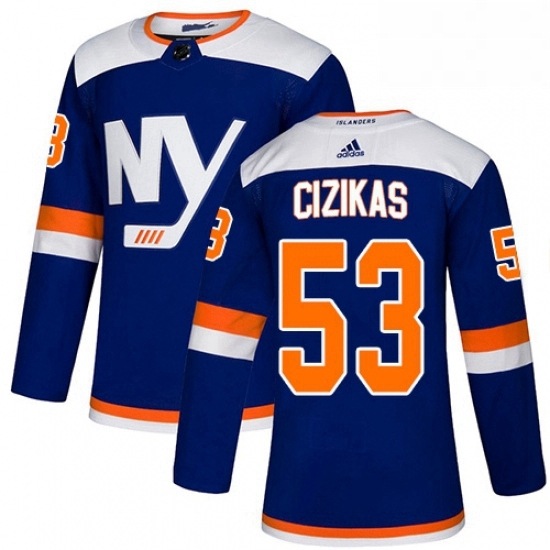 Mens Adidas New York Islanders 53 Casey Cizikas Premier Blue Alternate NHL Jersey Mens Adidas New York Islanders 53 Casey Cizikas Premier Blue Alternate NHL Jersey