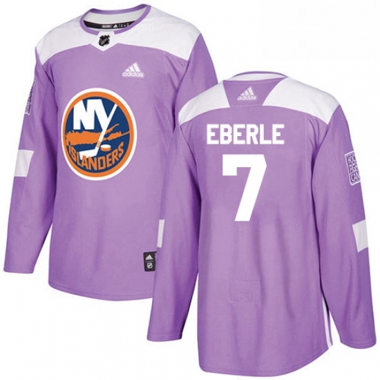 Mens Adidas New York Islanders 7 Jordan Eberle Authentic Purple Fights Cancer Practice NHL Jersey Mens Adidas New York Islanders 7 Jordan Eberle Authentic Purple Fights Cancer Practice NHL Jersey