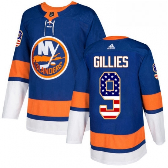 Mens Adidas New York Islanders 9 Clark Gillies Authentic Royal Blue USA Flag Fashion NHL Jersey Mens Adidas New York Islanders 9 Clark Gillies Authentic Royal Blue USA Flag Fashion NHL Jersey