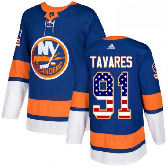 Mens Adidas New York Islanders 91 John Tavares Authentic Royal Blue USA Flag Fashion NHL Jersey Mens Adidas New York Islanders 91 John Tavares Authentic Royal Blue USA Flag Fashion NHL Jersey