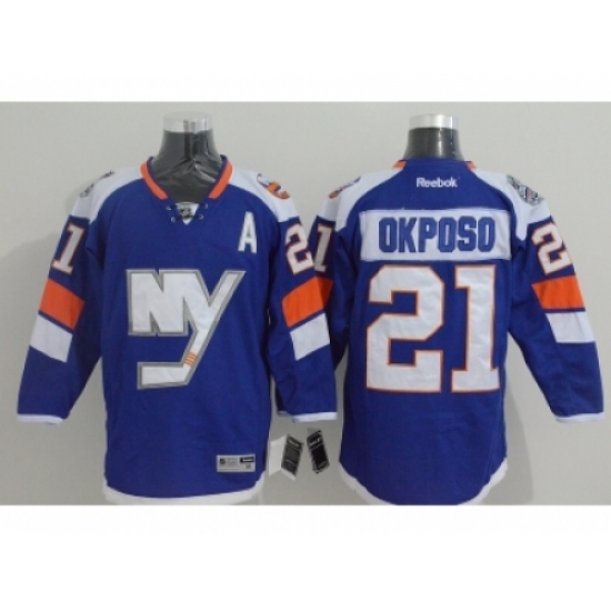 NHL New York Islanders #21 Kyle Okposo Venues blue jerseys NHL New York Islanders #21 Kyle Okposo Venues blue jerseys