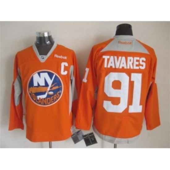 NHL New York Islanders #91 John Tavares orange jerseys NHL New York Islanders #91 John Tavares orange jerseys