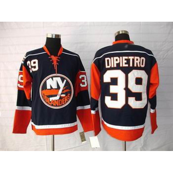New York Islanders 39 Rick DiPietro Dark blue jersey New York Islanders 39 Rick DiPietro Dark blue jersey