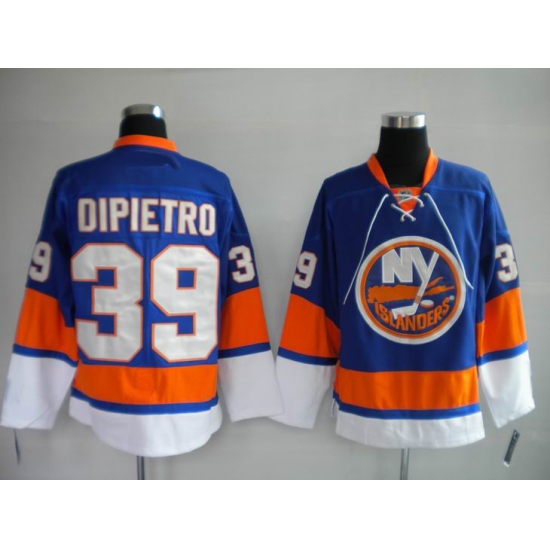 New York Islanders #39 Rick DiPietro blue jersey New York Islanders #39 Rick DiPietro blue jersey