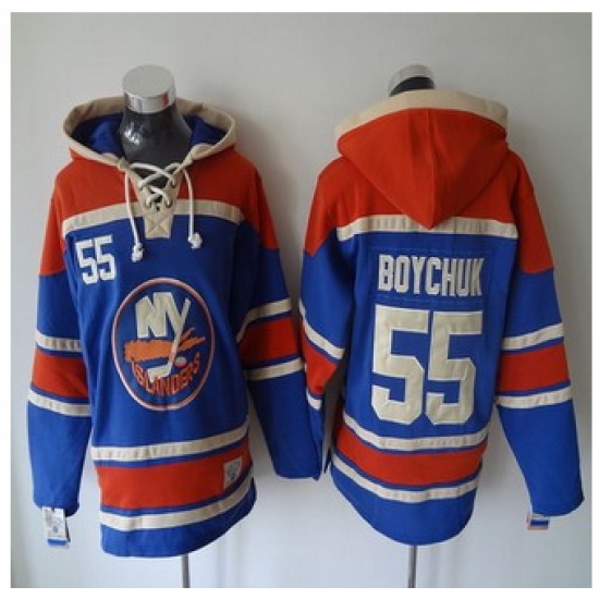 New York Islanders #55 Johnny Boychuk Baby Blue Sawyer Hooded Sweatshirt Stitched NHL jersey New York Islanders #55 Johnny Boychuk Baby Blue Sawyer Hooded Sweatshirt Stitched NHL jersey