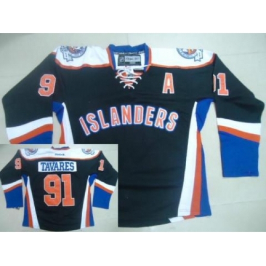 New York Islanders 91 John Tavares 2012 Black Third Jersey New York Islanders 91 John Tavares 2012 Black Third Jersey