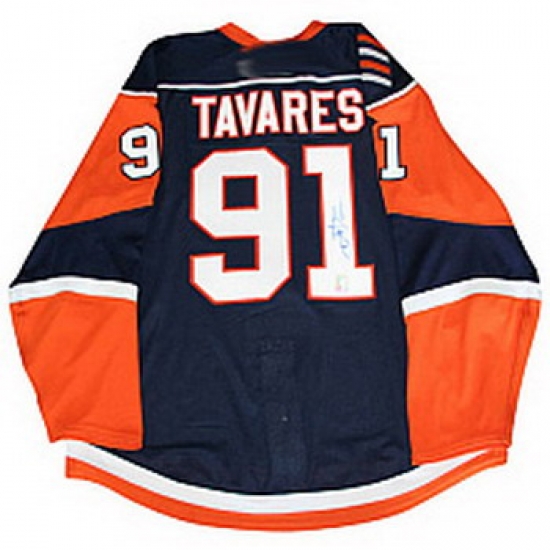 New York Islanders 91 John Tavares Dark blue jersey New York Islanders 91 John Tavares Dark blue jersey