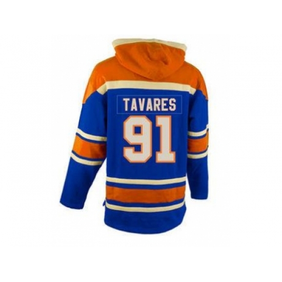 New York Islanders 91 John Tavares Lace-Up Hoodies New York Islanders 91 John Tavares Lace-Up Hoodies
