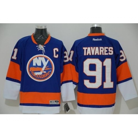 New York Islanders #91 John Tavares Light Blue Stitched Jersey New York Islanders #91 John Tavares Light Blue Stitched Jersey