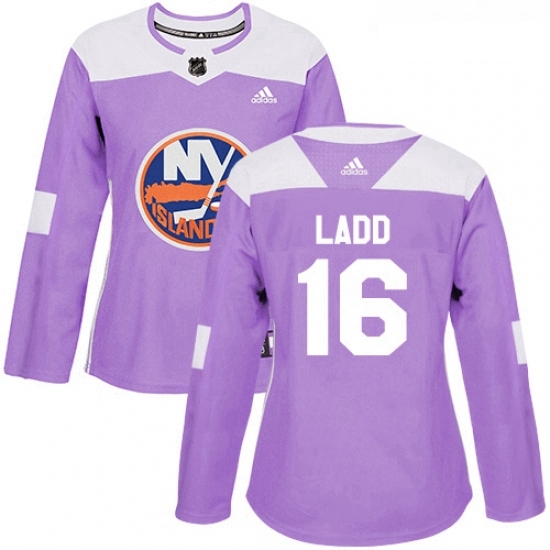 Womens Adidas New York Islanders 16 Andrew Ladd Authentic Purple Fights Cancer Practice NHL Jersey Womens Adidas New York Islanders 16 Andrew Ladd Authentic Purple Fights Cancer Practice NHL Jersey