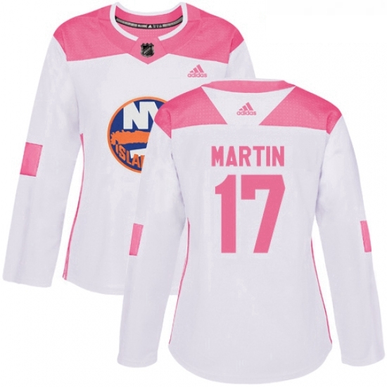 Womens Adidas New York Islanders 17 Matt Martin Authentic WhitePink Fashion NHL Jersey Womens Adidas New York Islanders 17 Matt Martin Authentic WhitePink Fashion NHL Jersey