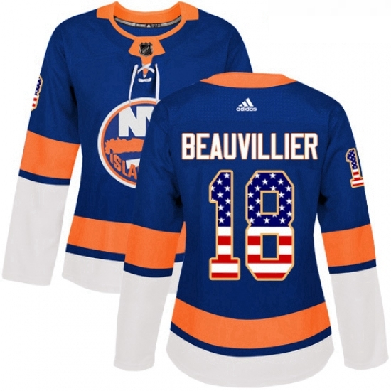 Womens Adidas New York Islanders 18 Anthony Beauvillier Authentic Royal Blue USA Flag Fashion NHL Jersey Womens Adidas New York Islanders 18 Anthony Beauvillier Authentic Royal Blue USA Flag Fashion NHL Jersey