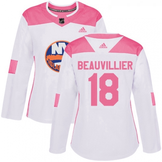 Womens Adidas New York Islanders 18 Anthony Beauvillier Authentic White Pink Fashion NHL Jersey Womens Adidas New York Islanders 18 Anthony Beauvillier Authentic White Pink Fashion NHL Jersey