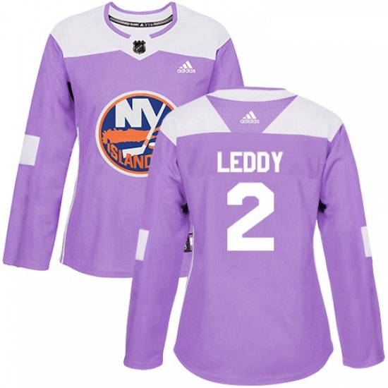 Womens Adidas New York Islanders 2 Nick Leddy Authentic Purple Fights Cancer Practice NHL Jersey Womens Adidas New York Islanders 2 Nick Leddy Authentic Purple Fights Cancer Practice NHL Jersey