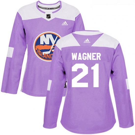 Womens Adidas New York Islanders 21 Chris Wagner Authentic Purple Fights Cancer Practice NHL Jersey Womens Adidas New York Islanders 21 Chris Wagner Authentic Purple Fights Cancer Practice NHL Jersey