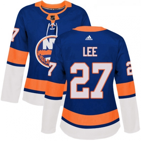 Womens Adidas New York Islanders 27 Anders Lee Authentic Royal Blue Home NHL Jersey Womens Adidas New York Islanders 27 Anders Lee Authentic Royal Blue Home NHL Jersey