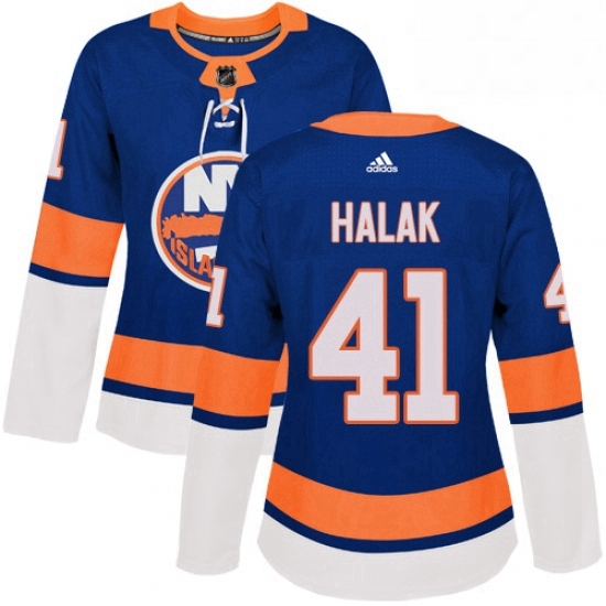 Womens Adidas New York Islanders 41 Jaroslav Halak Authentic Royal Blue Home NHL Jersey Womens Adidas New York Islanders 41 Jaroslav Halak Authentic Royal Blue Home NHL Jersey
