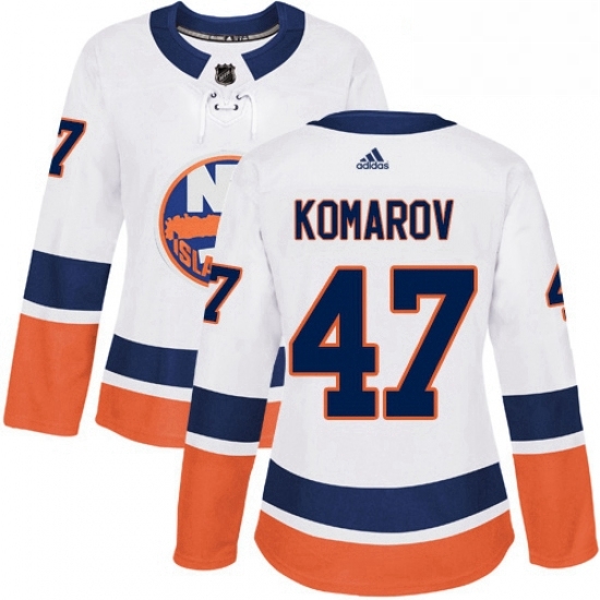 Womens Adidas New York Islanders 47 Leo Komarov Authentic White Away NHL Jersey Womens Adidas New York Islanders 47 Leo Komarov Authentic White Away NHL Jersey