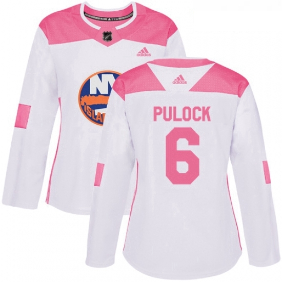 Womens Adidas New York Islanders 6 Ryan Pulock Authentic WhitePink Fashion NHL Jersey Womens Adidas New York Islanders 6 Ryan Pulock Authentic WhitePink Fashion NHL Jersey
