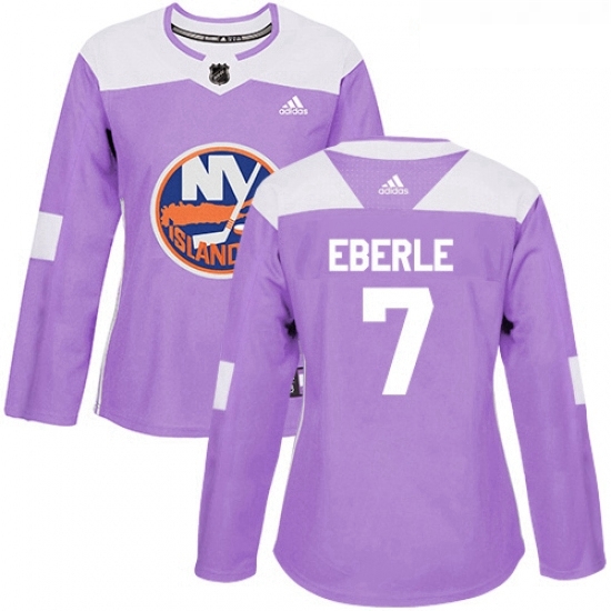 Womens Adidas New York Islanders 7 Jordan Eberle Authentic Purple Fights Cancer Practice NHL Jersey Womens Adidas New York Islanders 7 Jordan Eberle Authentic Purple Fights Cancer Practice NHL Jersey