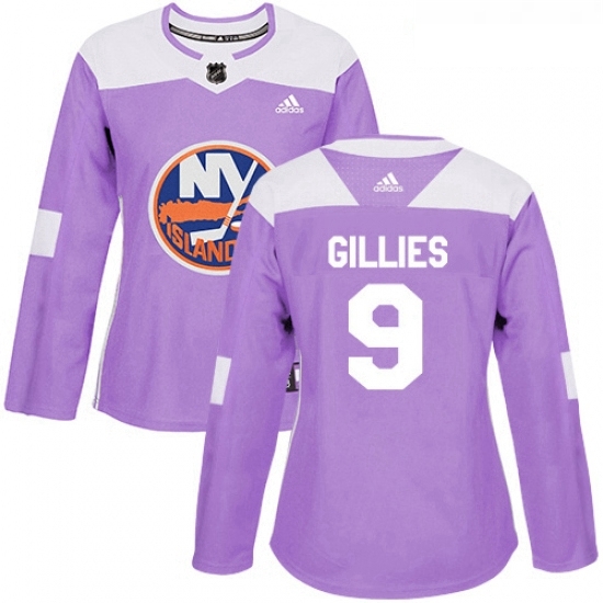 Womens Adidas New York Islanders 9 Clark Gillies Authentic Purple Fights Cancer Practice NHL Jersey Womens Adidas New York Islanders 9 Clark Gillies Authentic Purple Fights Cancer Practice NHL Jersey